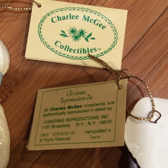 2 Snowball Child Charlee McGee Collectibles Clay Christmas Tree Ornaments 1982 - Picture 4 of 6